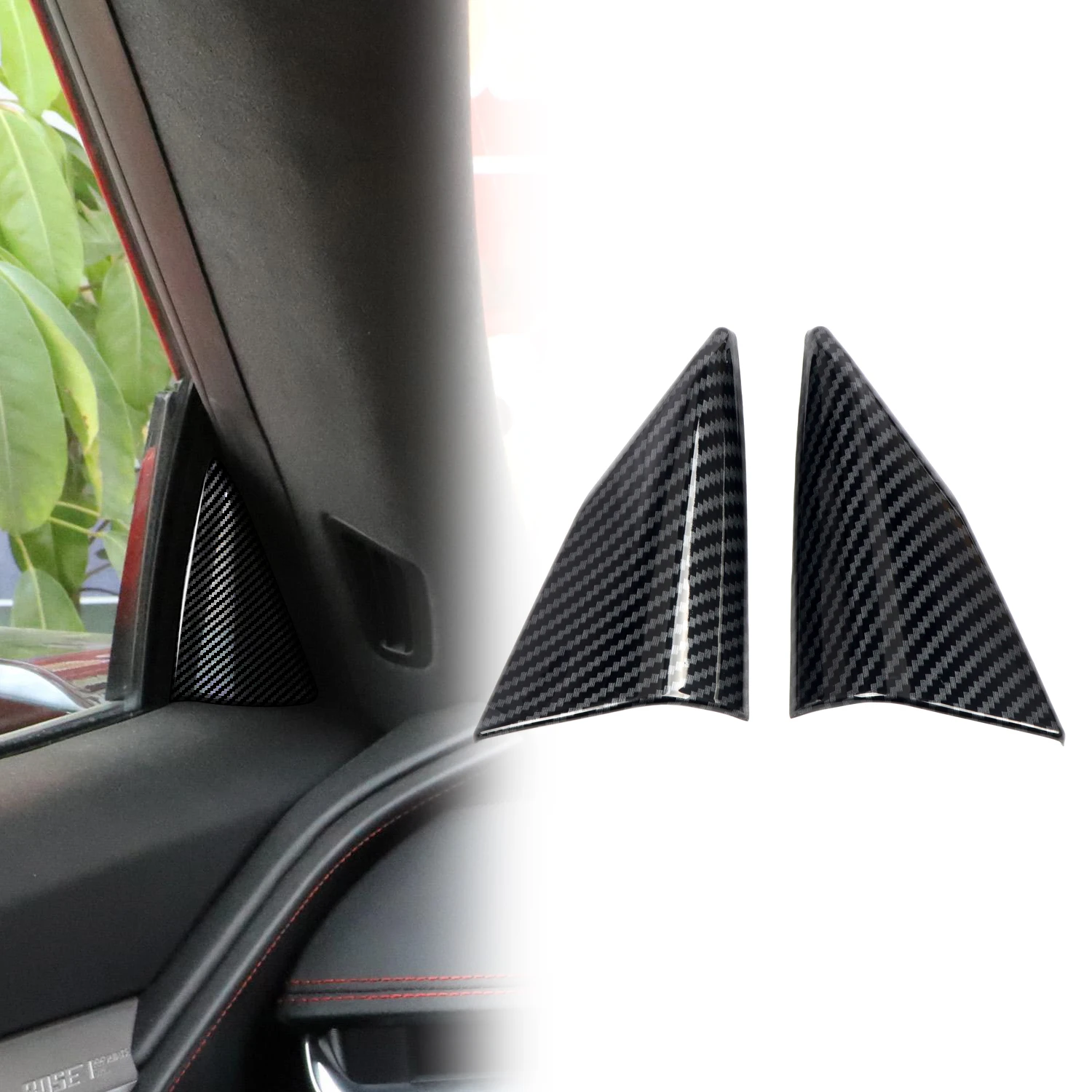 

For Chevrolet Corvette C8 2020 2021 2022 2023 2024 Car Accessories ABS Front Window Triangle A-pillar Cover Trim Frame Stickers