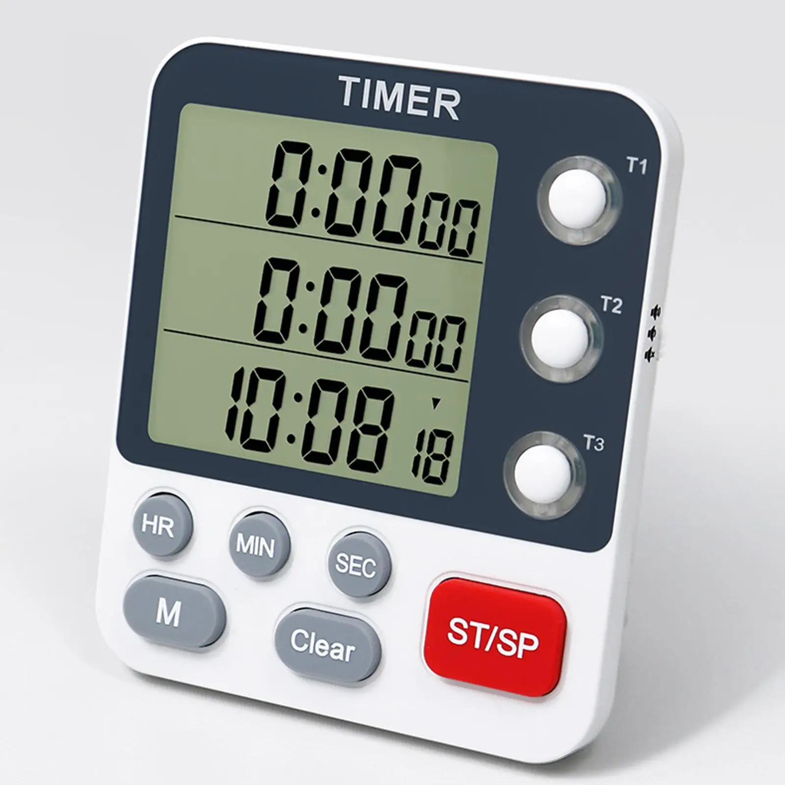 Digital Kitchen Timer Three Channels Large Display Adjustable Experiment