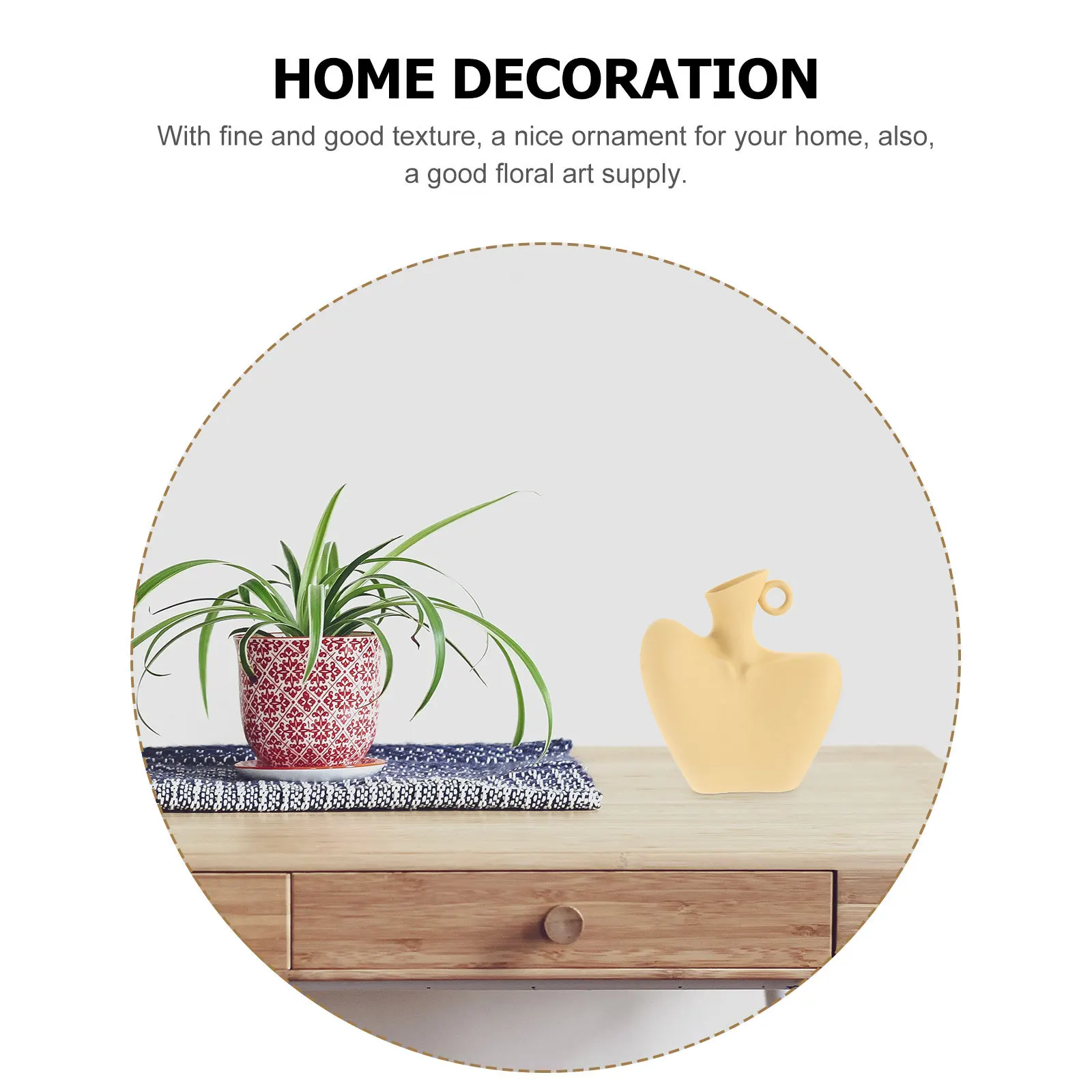 

Body Art Vase White Porcelain Ceramic Decorative Sculpture Creative Desktop Vase Flower Arrangement Home Ornament