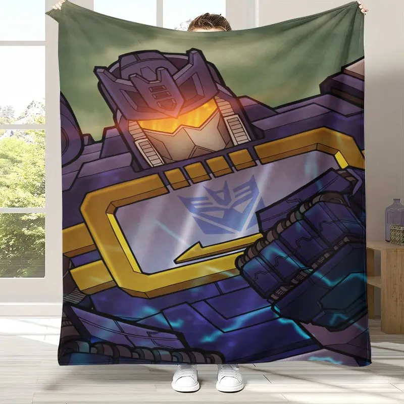 Vintage Autobots Transformers Optimus Prime Flannel Throw Blanket,Cozy Warm Blanket for Bed,Sofa,Living Room,Camping,Home Decor