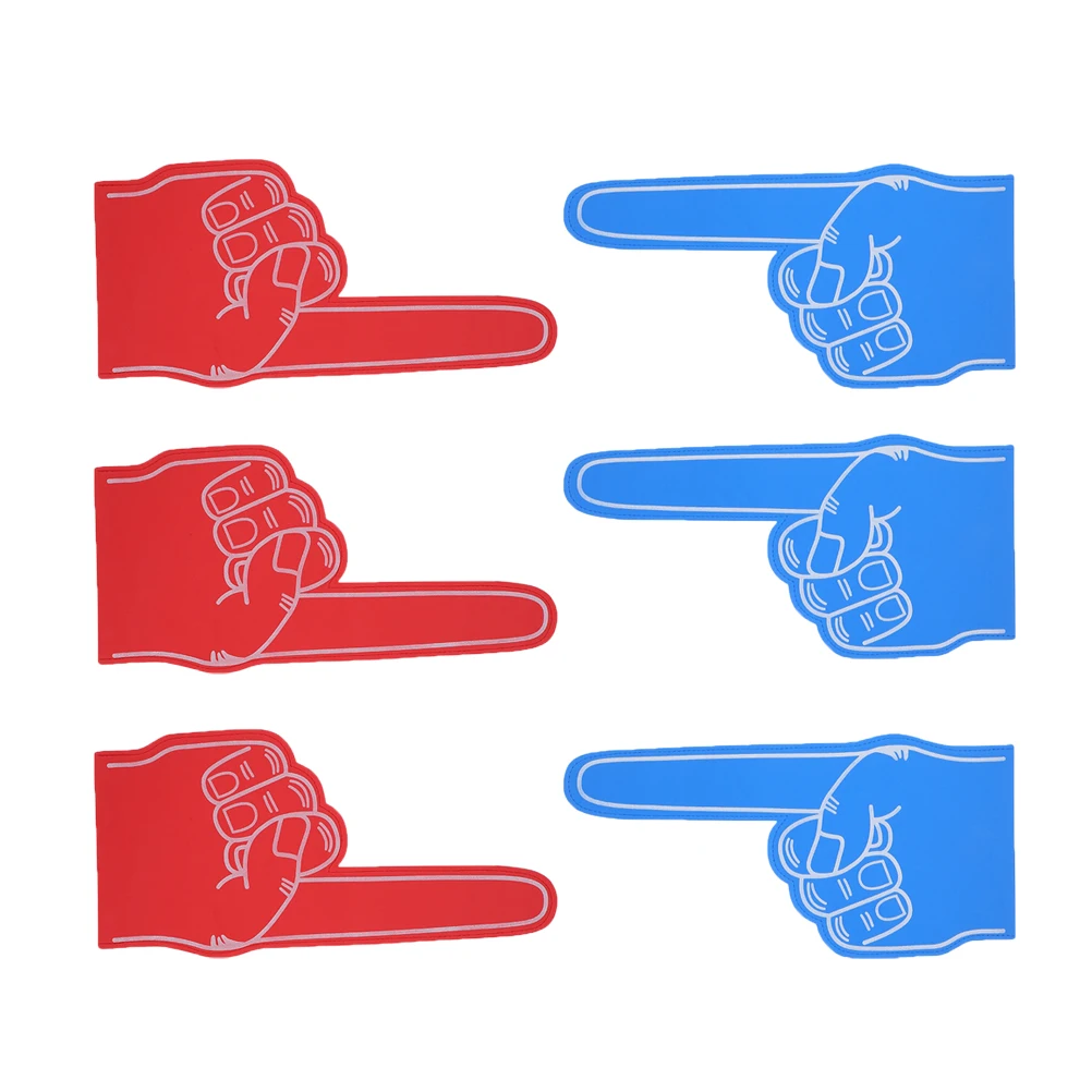 

6 Pcs Foam Finger Cot Cheerleading Props Kids Toys Sports Meeting Accessories Reusable Comfortable Party