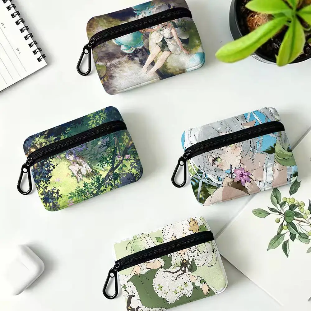 Kawaii Girl Nahida Genshin Impact Game Waterproof Oxford Cloth Zipper Wallet Portable Hanging Small Coin Purse Travel Outings
