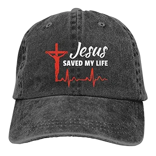 Jesuuss Save My Life Baseball Cowboy Cap Unisex Adult Adjustable Vintage Washed for Women Men Trucker Deniimm Hat Outdoor