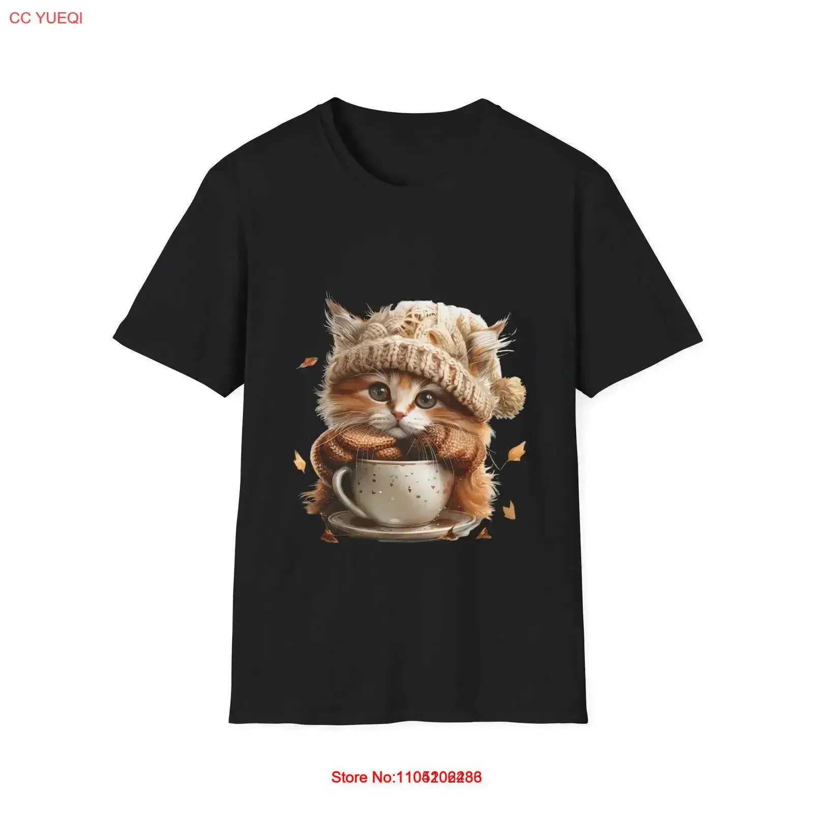 

Cute Fall Kitten T Shirt bring some extra sweetness season little vintage Washed streetwear Unisex Top For Everyday Wear