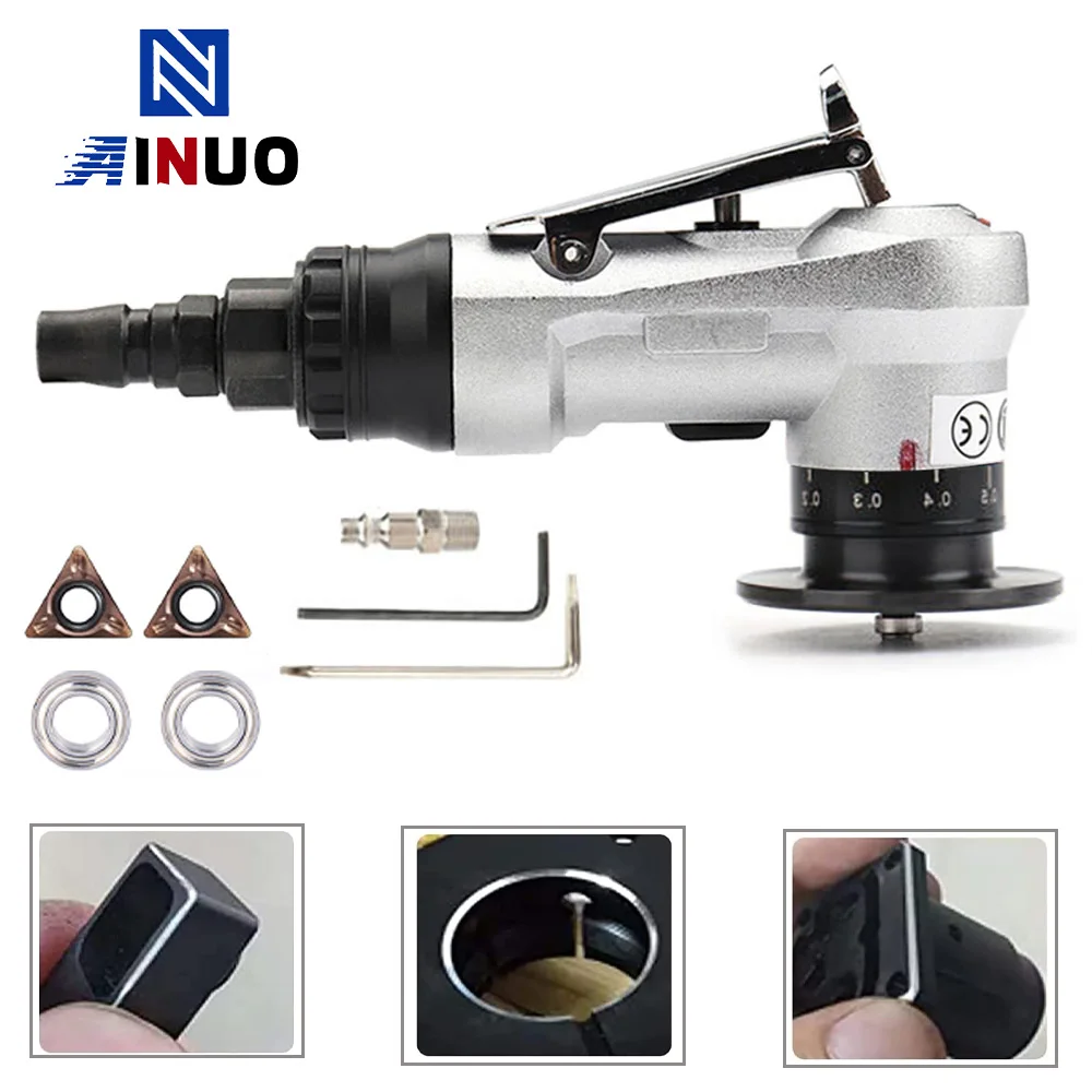 Mini Chamfering Machine Pneumatic Edge Trimmer 45°Adjustable for Metal Aluminum Copper Wood Cutting Multifunction Pneumatic Tool