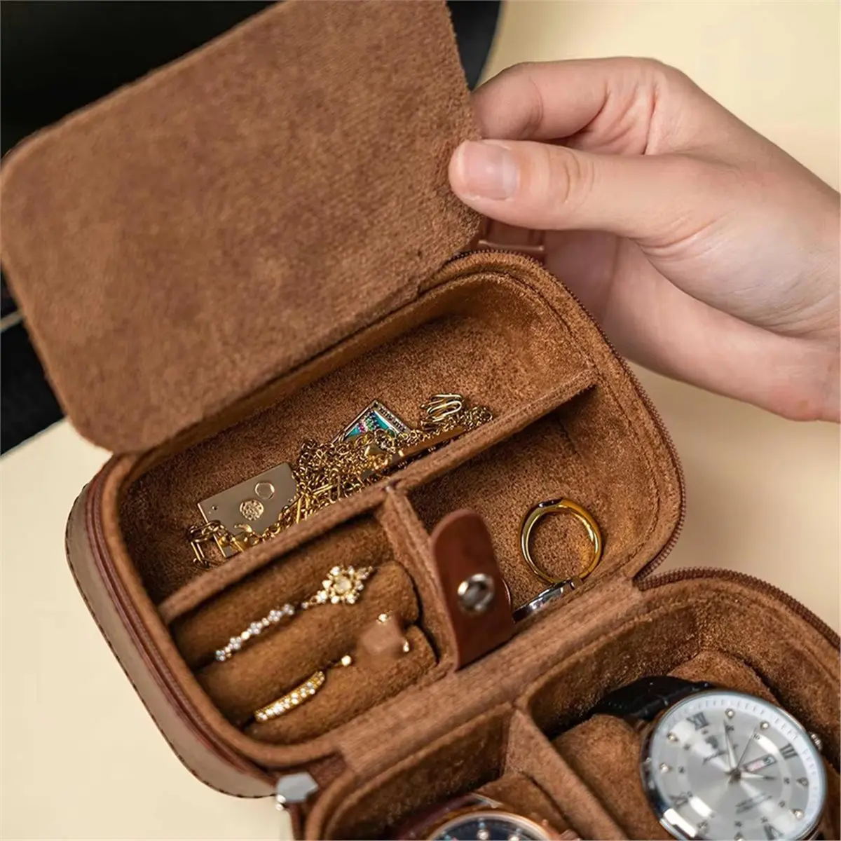 Portable Travel Watch Box, Multi-Slot Watch Storage Case, Mechanical Wristwatch Collection Organizer
