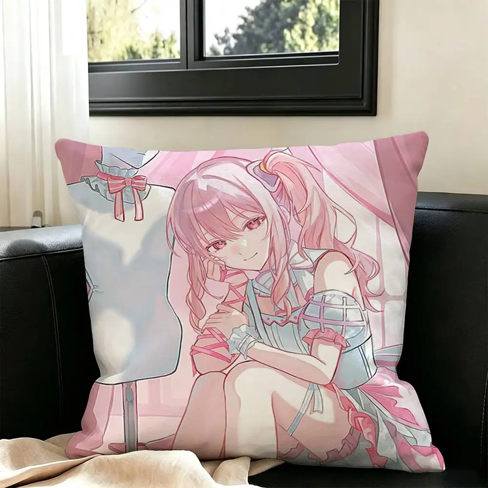 Project S-SEKAI Mizuki Akiyama  Square Double-Sided printed Pillow Case Bedroom Bedside Pillow Sofa Cushion Cover
