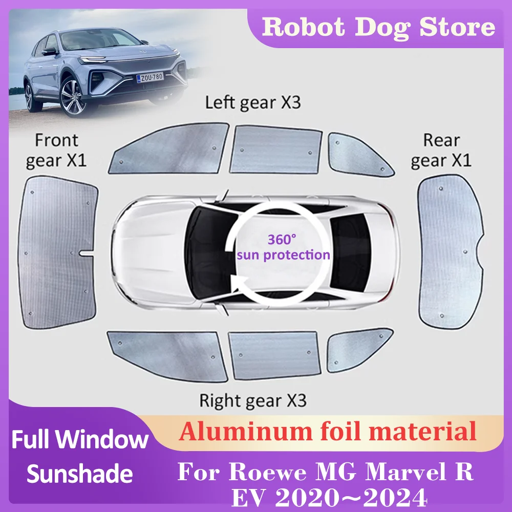 

Солнцезащитные очки с полным покрытием для Roewe MG Marvel R EV 2020 ~ 2024 2021 2022, передние окна, солнцезащитный козырек, коврик, занавески на лобовое стекло, аксессуары