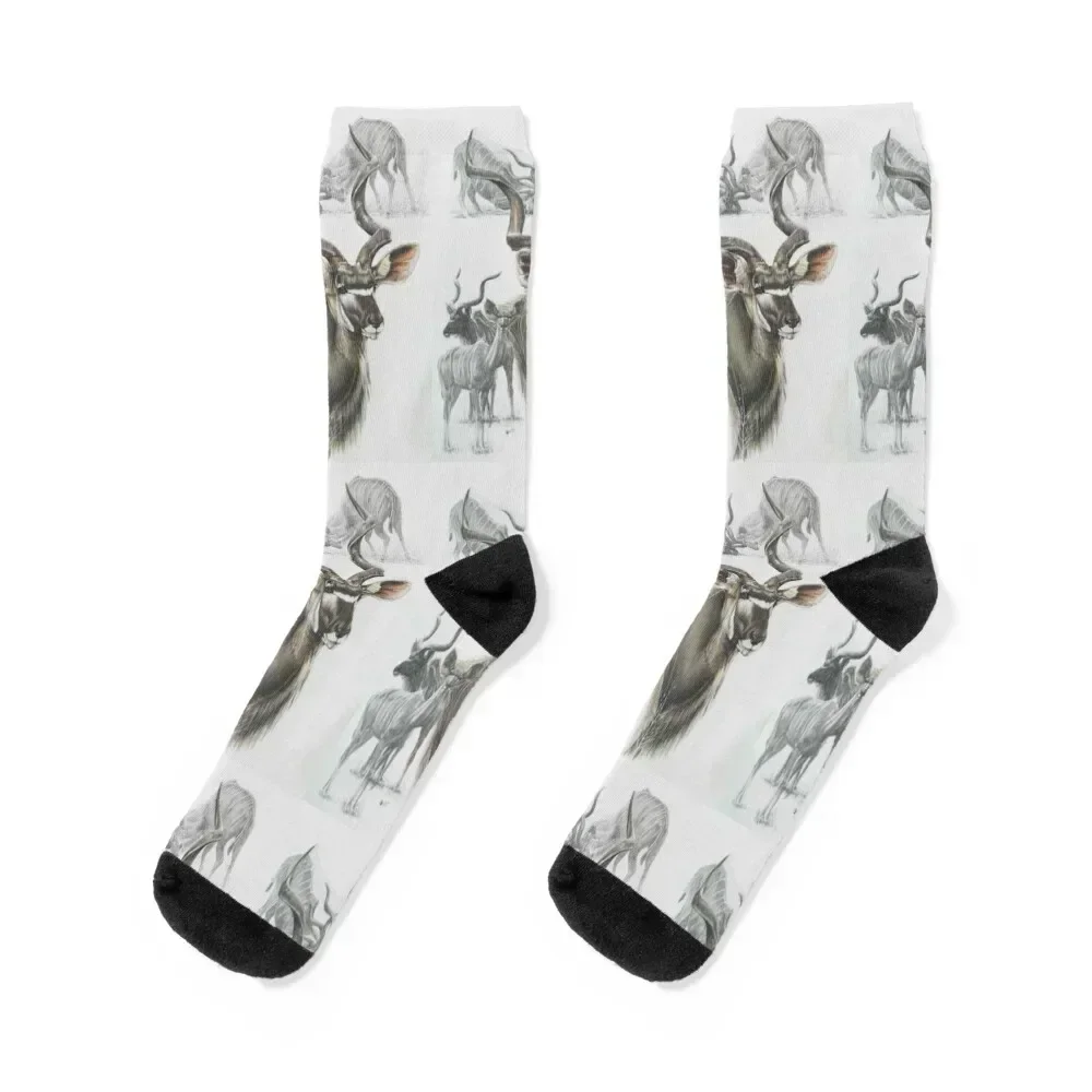 

Kudu Collage Socks with print compression shoes cartoon Men Socks Women's
