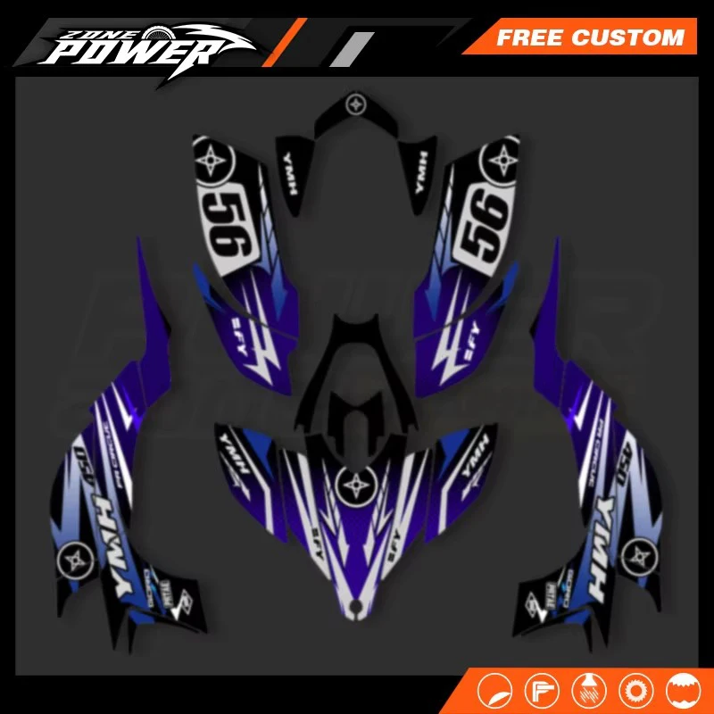 Powerzone Custom Graphics Decals Stickers Kits For YAMAHA 2004 2005 2006 2007 2008 YFZ450R ATV Motorcycle 03
