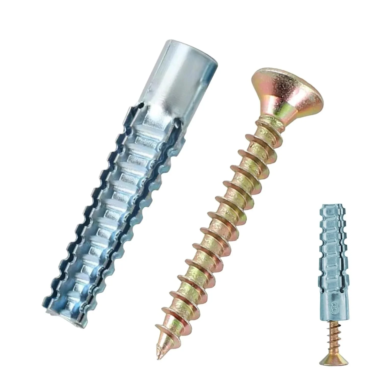 Heavy Duty Hollow Wall Anchors with Screws, Loose Hinge Hole Repair Kits, Ideal for Concrete Wall, Hollow-Wall, Wooden Wall and