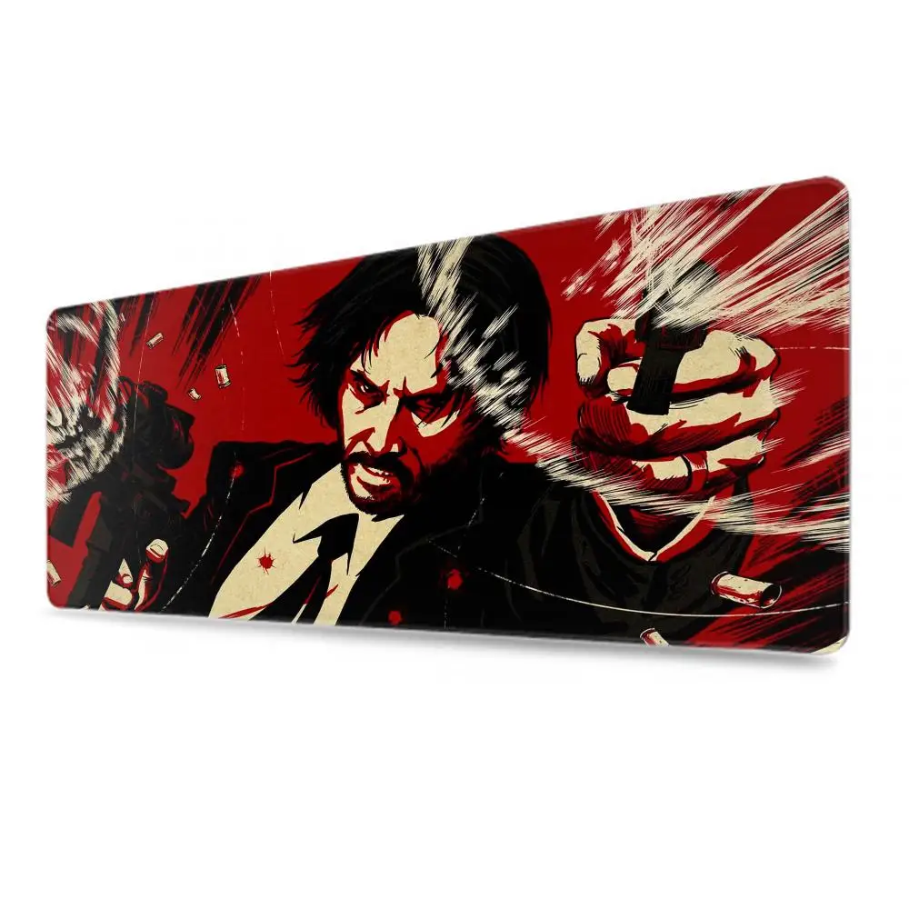 Large Mouse Pad J-John Wick Desk Mat XXL Gaming Accessories Office Gamer Keyboard Desk Mat Non-Slip Laptop rubber Anime Mousepad