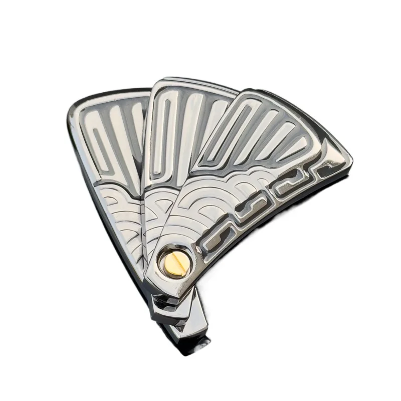 Stainless Steel Folding Push Coin Spinner - Tactile Mechanical Fidget for Stress Relief & Focus Training, EDC Papercoin Gift