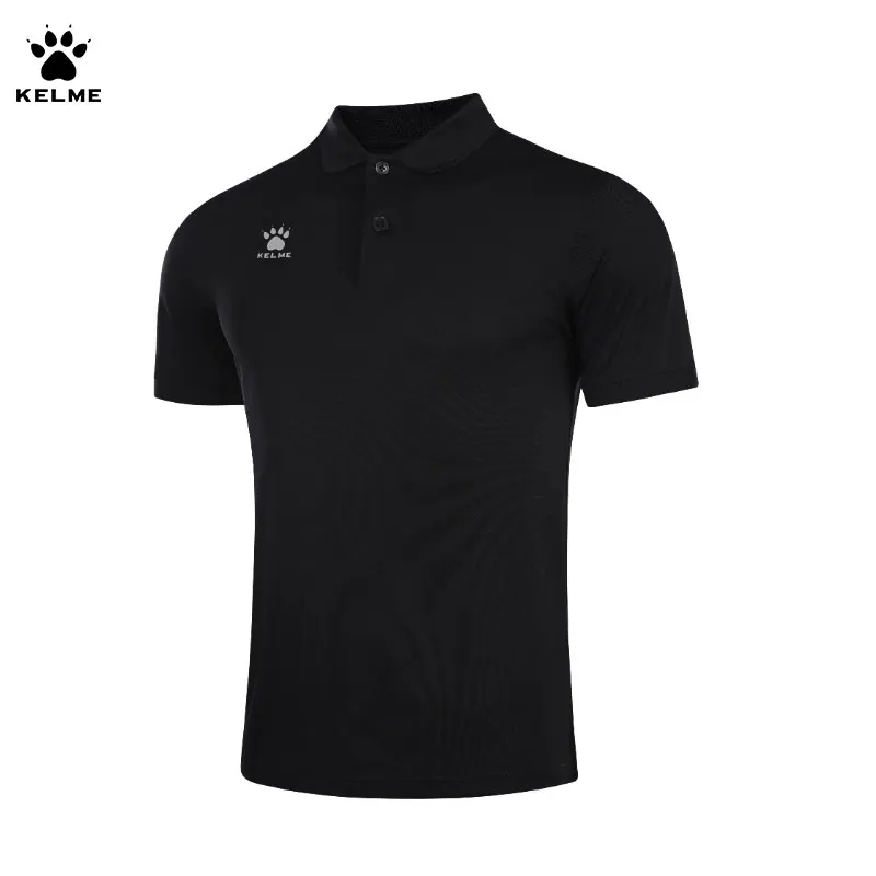 Kelme Polo Shirt Men Summer Quick Drying Short Sleeve T-shirt Club Training Football Uniforms Custom Culture Shirt