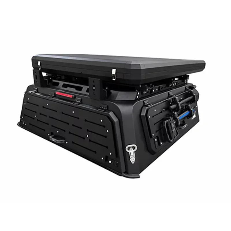 Electric Folding Waterproof High-top Hard Aluminum Truck Bed Roof Top Camping Tent Camper Shell Customizable Lockable Tailbox