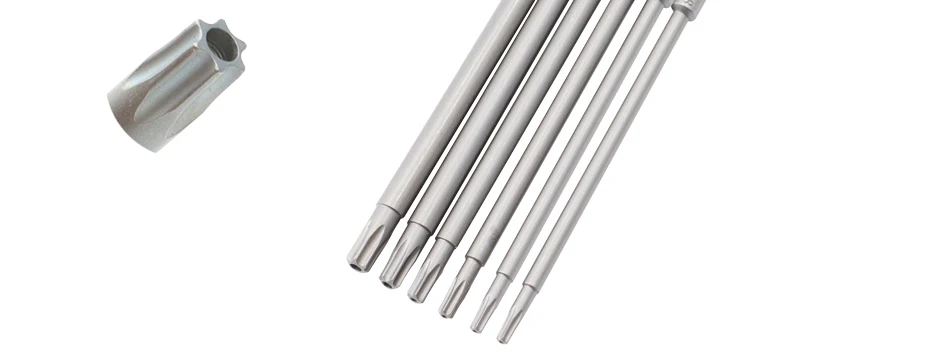 8pcs-11pcs 60mm/100mm long Torx screwdriver bit 800/801/802 electric screwdriver bit 4mm/5mm/6mm handle Screwdriver accessories