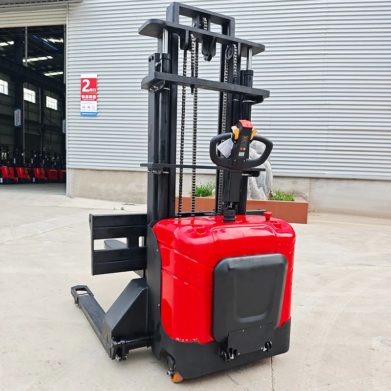 High-efficiency Electric Pallet Stacker for Material Handling 2tons 2000kg Capacity Dual Lifting Hydraulic System