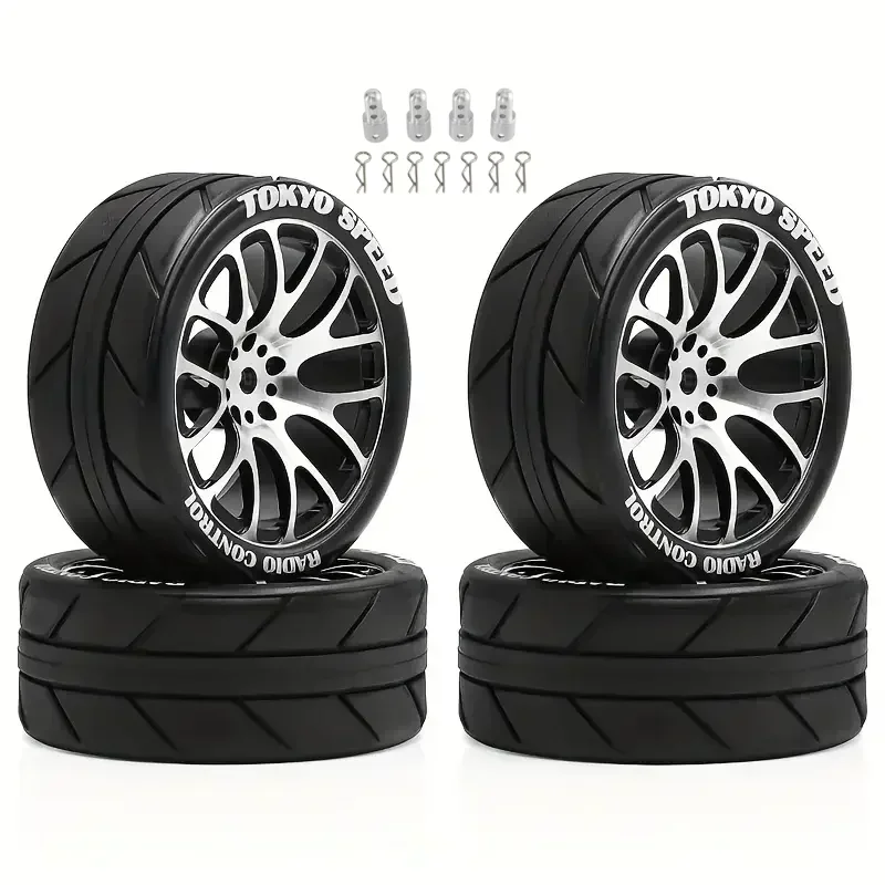 For MJX HYPER GO 14304 14303 14302 14301 Metal Wheel Tires 1/14 Rally CNC High Strength Metal Wheels Height increasing set - view 5