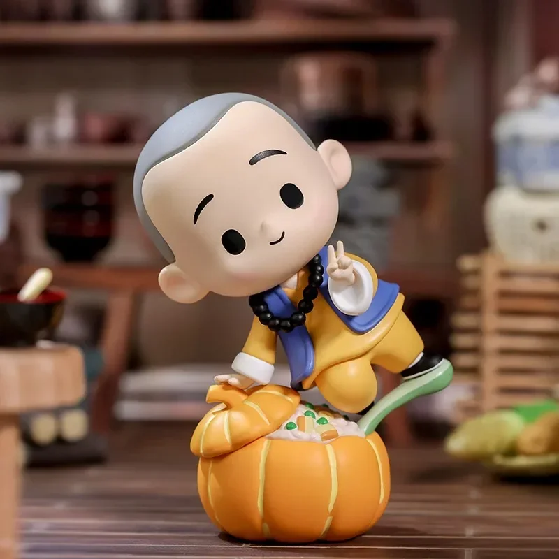 

POP MART Little Monk Yichan, китайская деликатесная серия, модная слепая коробка, игрушки, загадочная коробка, экшн-фигурка, подарок-сюрприз