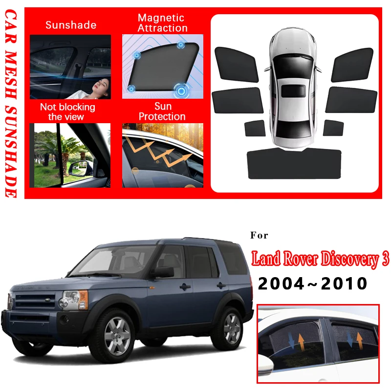 

Mesh Sunshade For Land Rover Discovery 3 LR3 2004~2010 Sun Protection Heat Insulation Magnetic Window Privacy Shade Accessories