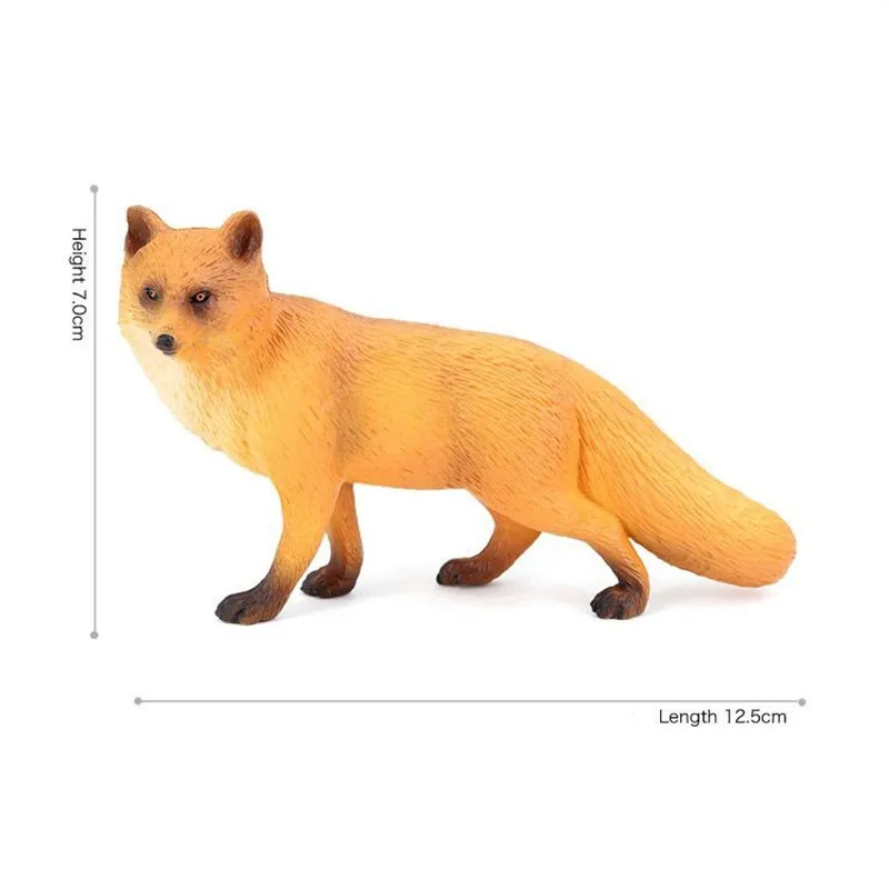 Simulation Wild Animals Zoo Action Figure Vulpes Fox Cub Model Hedgehog Action Figures Early Educational Toys for Children Gift