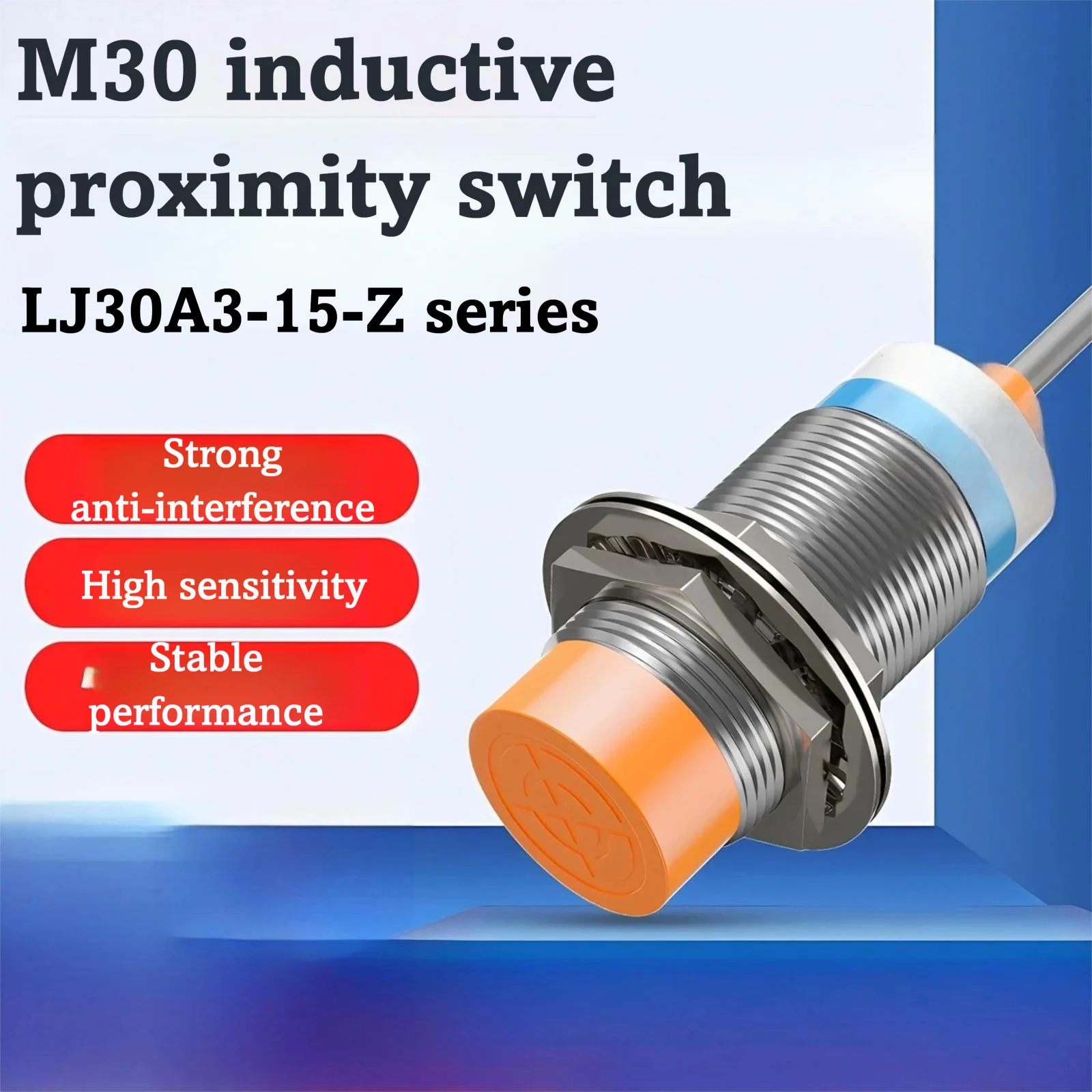 M30 Inductive Sensor 6-36VDC 3-Wire NPN PNP NO NC 300mA Sn-15mm LJ30A3-15-Z/BX AX BY AY