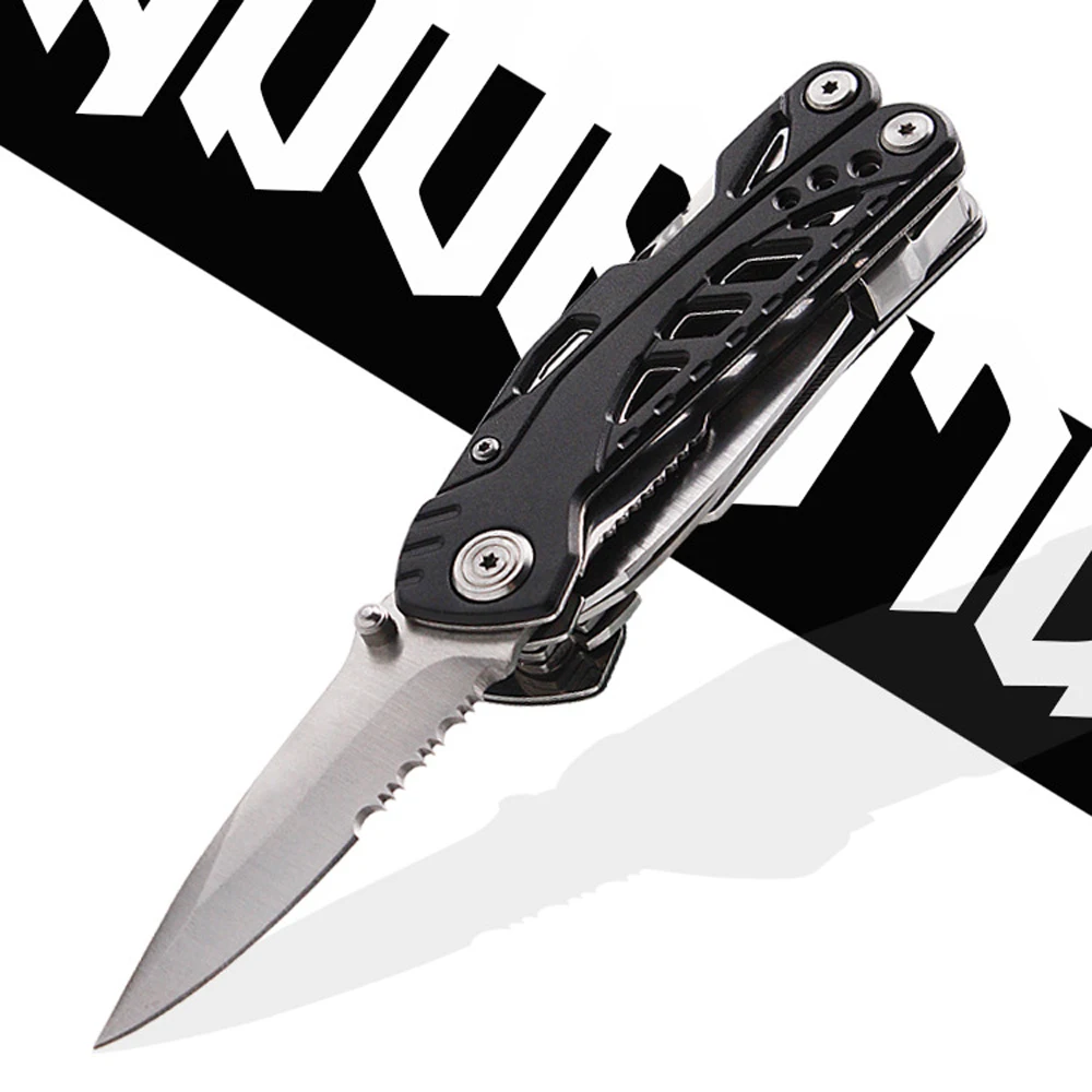 Steel Multi-tool Outdoor Survival Folding Knife Universal Pliers EDC Electric Tools Sharp Nose Pliers Multipurpose Knife