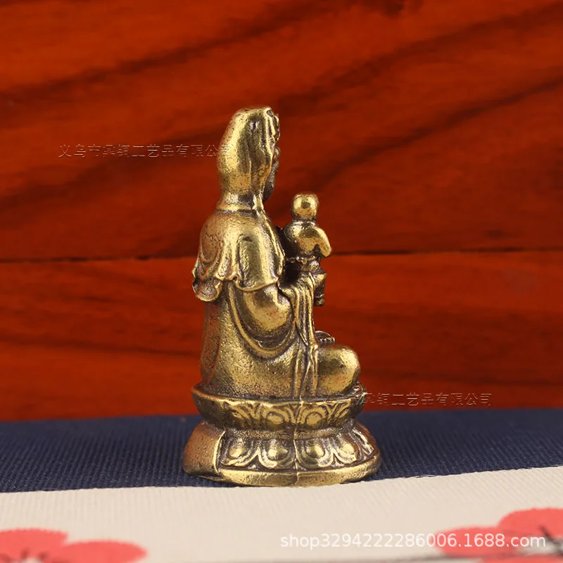 Guanyin-Statue, Heimdekoration, Figur, Buddha-Statue, Ornamente, Buddhismus, Tempel, Geschenke, Guanyin, kleine Bronzeware, Metallhandwerk – Detail 10