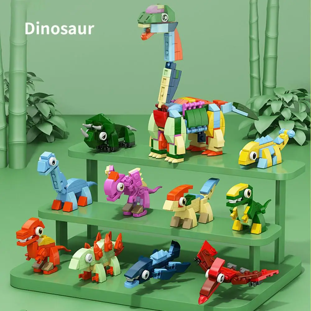 

Mini Building Blocks Set (10 Pcs) Tiny DIY Assembly Toys for Kids & Adults Cute Pets, Dinosaurs, Birds, Insects, Sea Animals