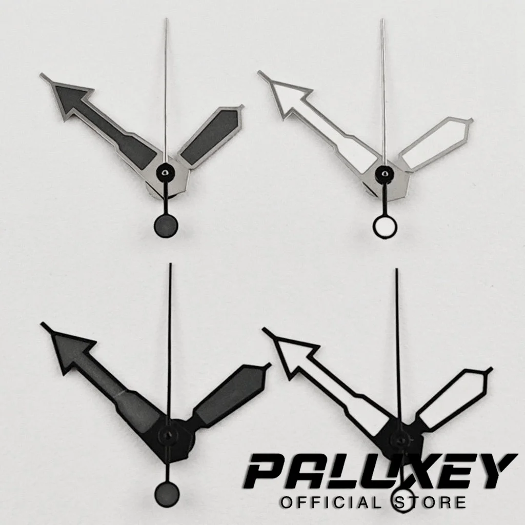 NH35 Black Gray Turtle Abalone Captain Hands Model Watch Hands Luminous Suitable for NH34 NH35 NH36 Movement Watches Pointers