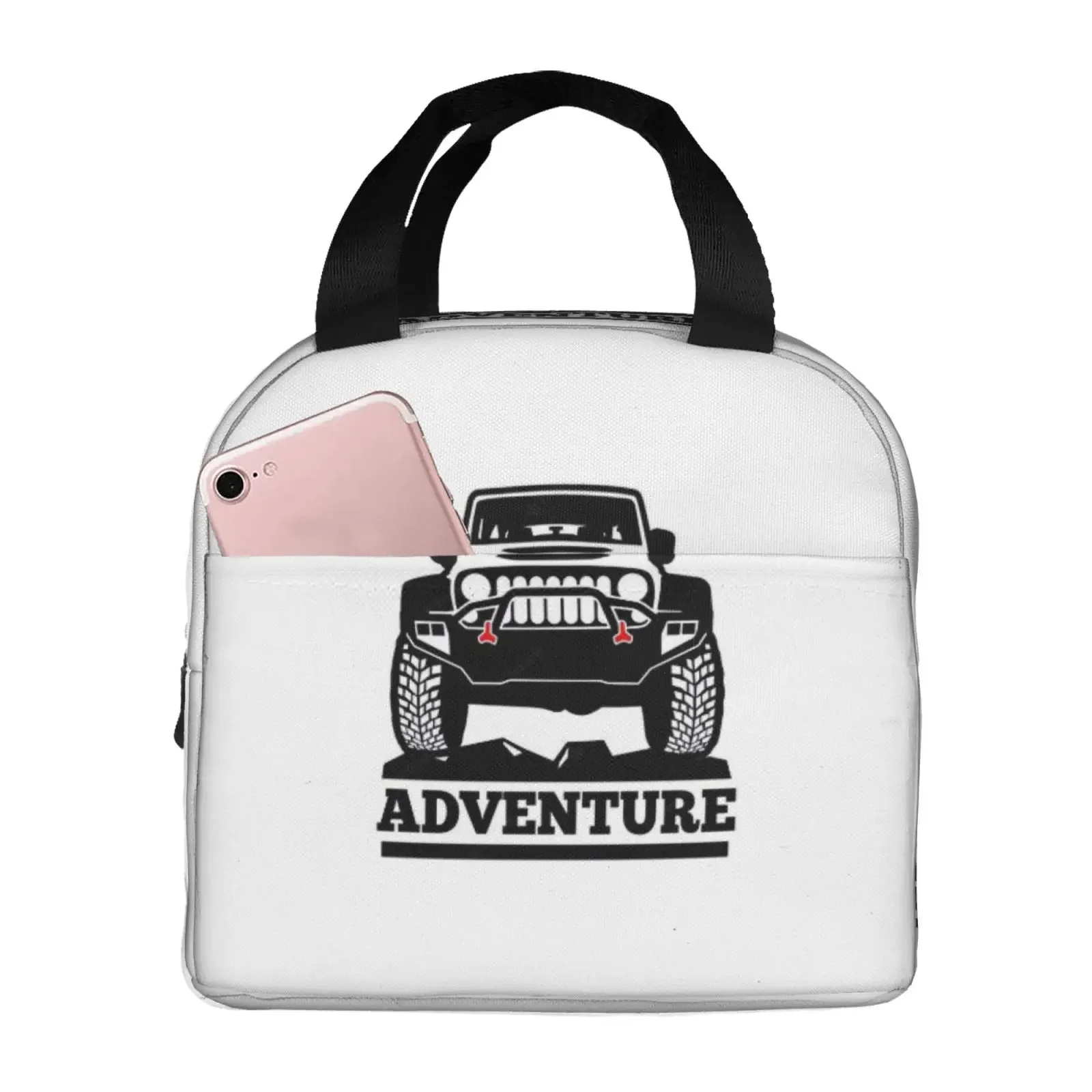 Car Adventure Print Insulated Lunch Bag For Women Men Portable Thermal Cooler Insulated Lunch Box Picnic Travel Food Tote Bags
