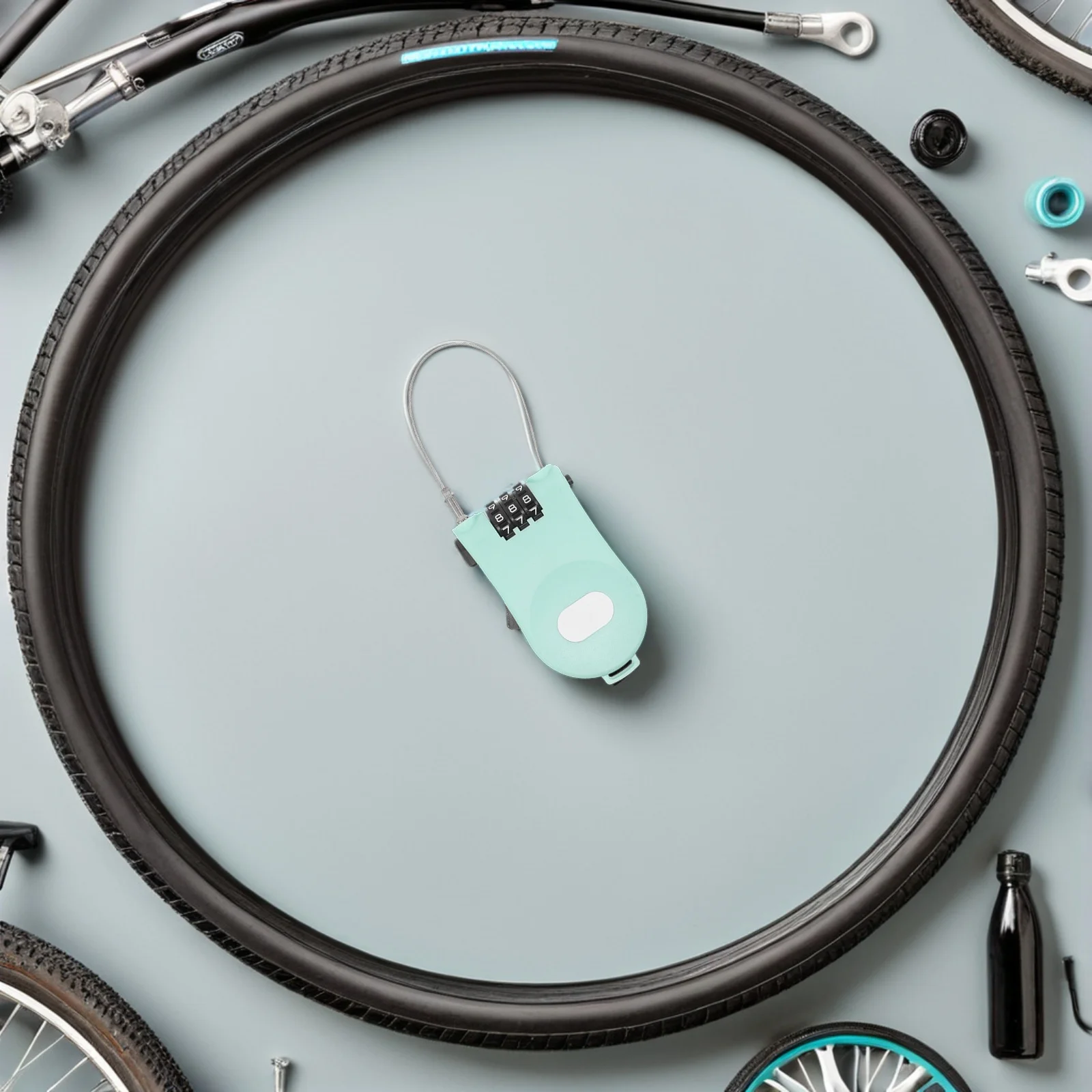 Combination Cable Padlock 3 Digits Retractable Steel Wire Lock for Bike Luggage Suitcase Steel Rope Padlock