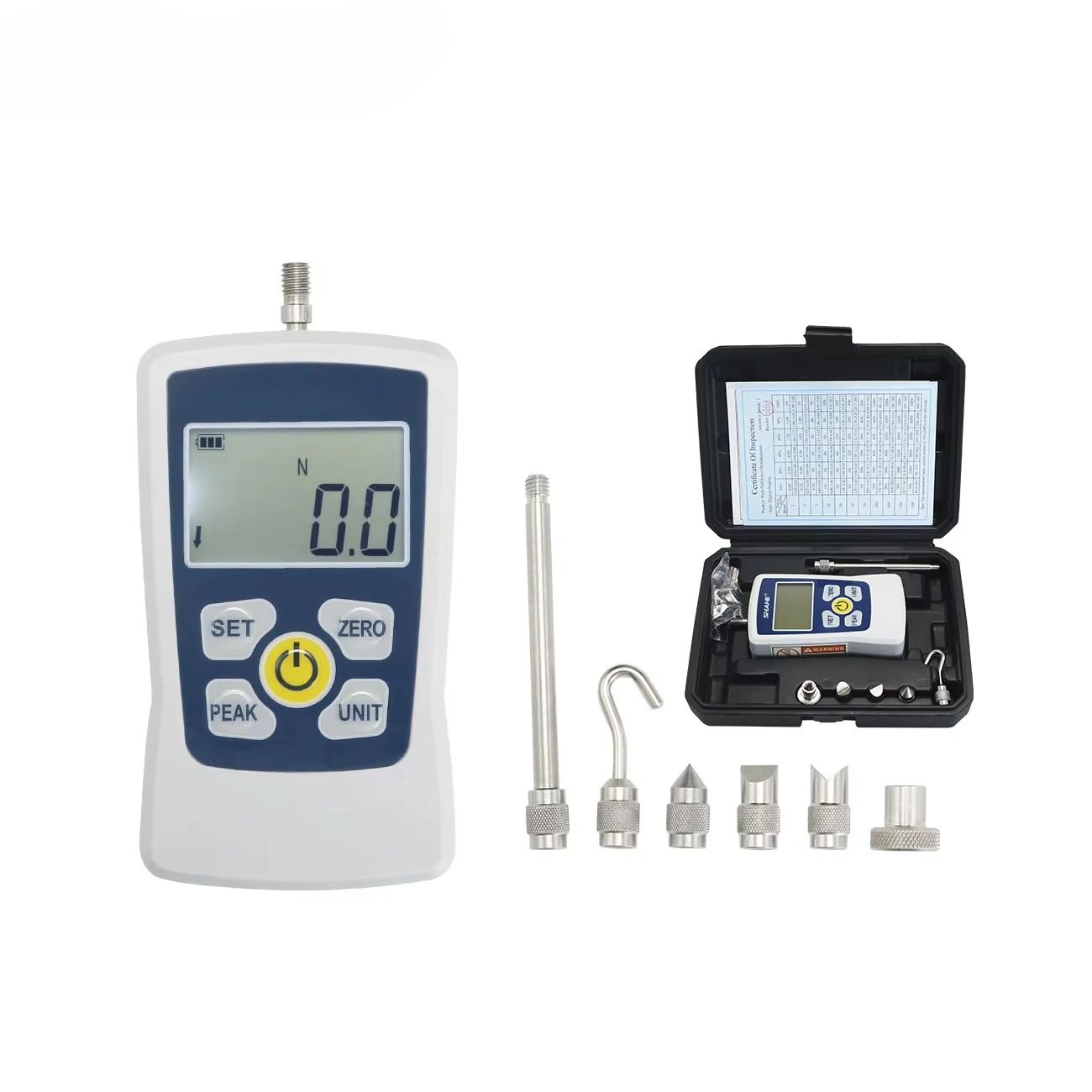 Portable Digital Push Pull Force Gauge Force Test Equipment Dynamometer 1% High Accuracy AMF