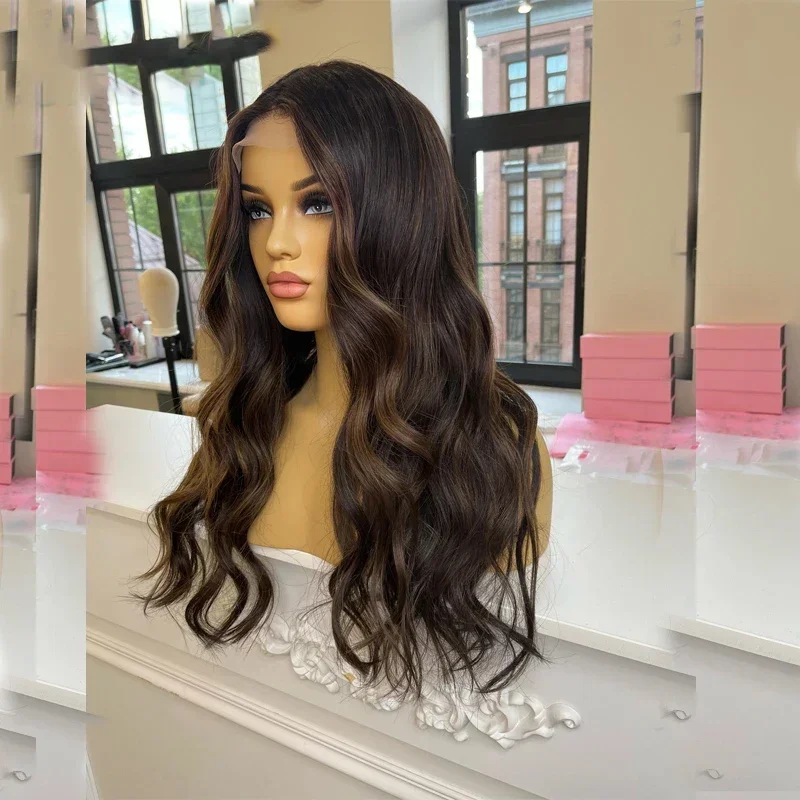 180Density 26inch Glueless Highlight Blonde Body Wave 5x5 Silk Base Preplucked Jewish Human BabyHair HDLace Wig European Hair