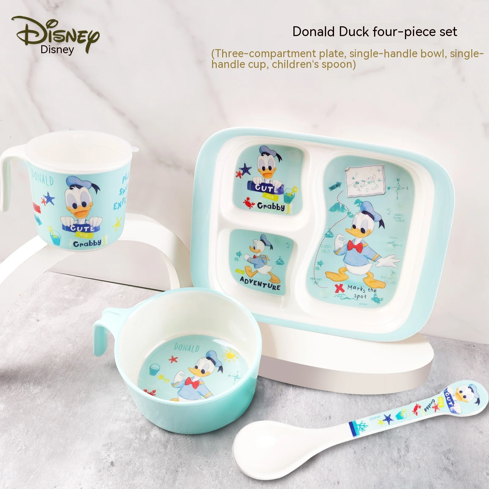 Mickey Minnie Children's Tableware Set Dining Plate Bowl Cup Melamine Set New Cartoon Children's Tableware New Product