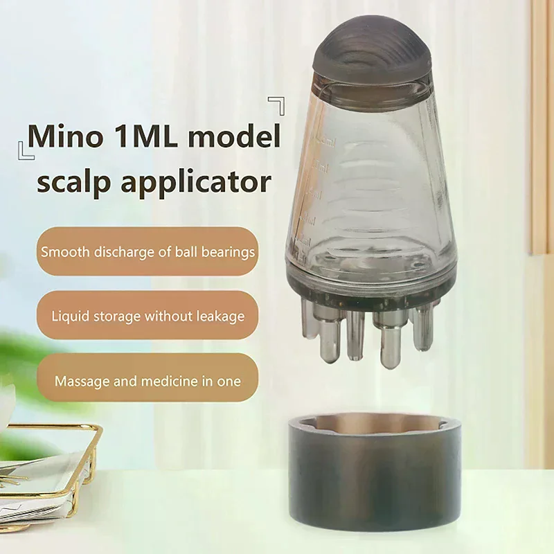 Scalp Applicator Hair Regrowth & Styling Solution Guide Comb Hexagon Head Oil Roller Ball Massage Comb Massage Relaxation Tools