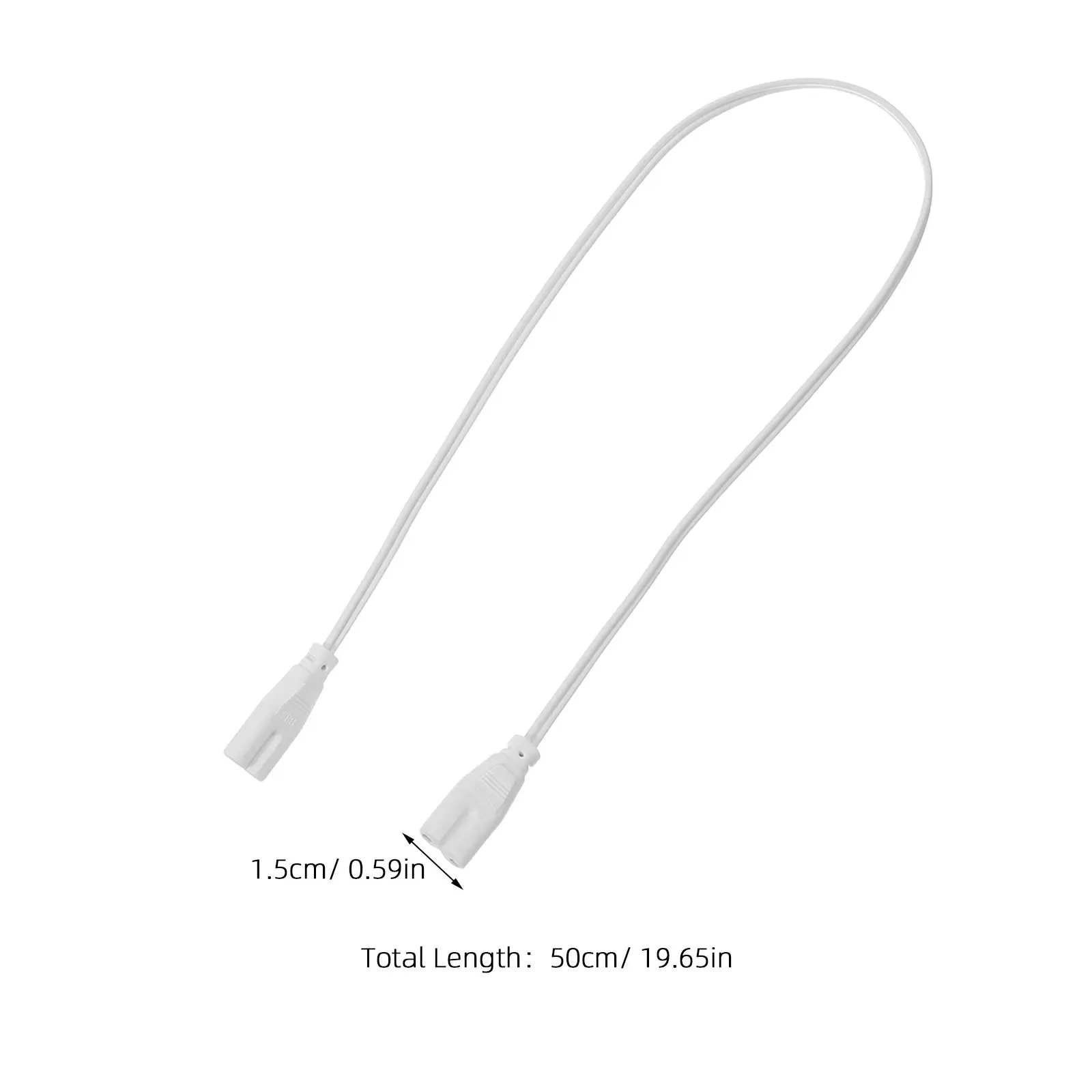 4Pcs LED Batten Light Connector Cable Dual-End 2 Pin Linkable Wire for Integrated LED Tube Lamp Extension and Power Connection