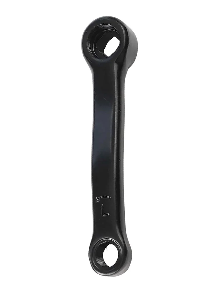 127mm Square Hole Exercise Bike Crank Iron Material Left Or Right Side Pedal Arm For Indoor Cycling Machine Replacement Black
