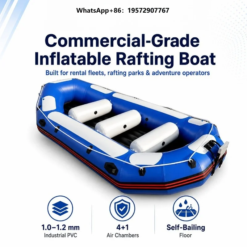 Heavy Duty Inflatable Whitewater Rafting Raft for Commercial Rental Operations