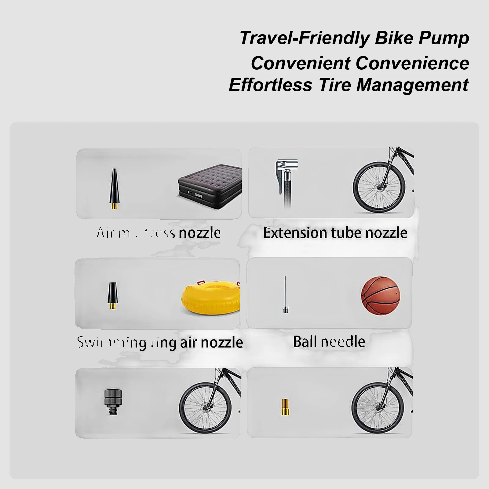 مضخة هواء للمطاطية مع إيقاف تلقائي مع مقياس ضغط ضوء LED مضخة كهربائية محمولة منفاخ إطارات لركوب الدراجات الجبلية على الطرق