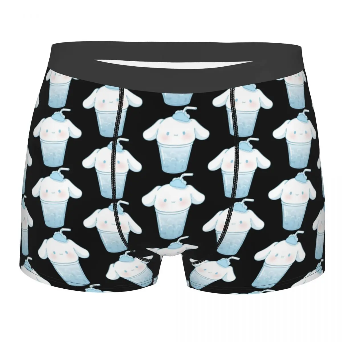 

Пользовательские боксеры Cinnamoroll для напитков для Homme, нижнее белье с 3D принтом, трусы, эластичные трусы