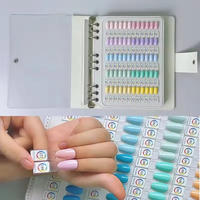 240/180/ Magnetic Nail Tips Display Nail Art Gel Polish Color Sample Swatch Book Storage Dustproof Manicure Testing Works Tools