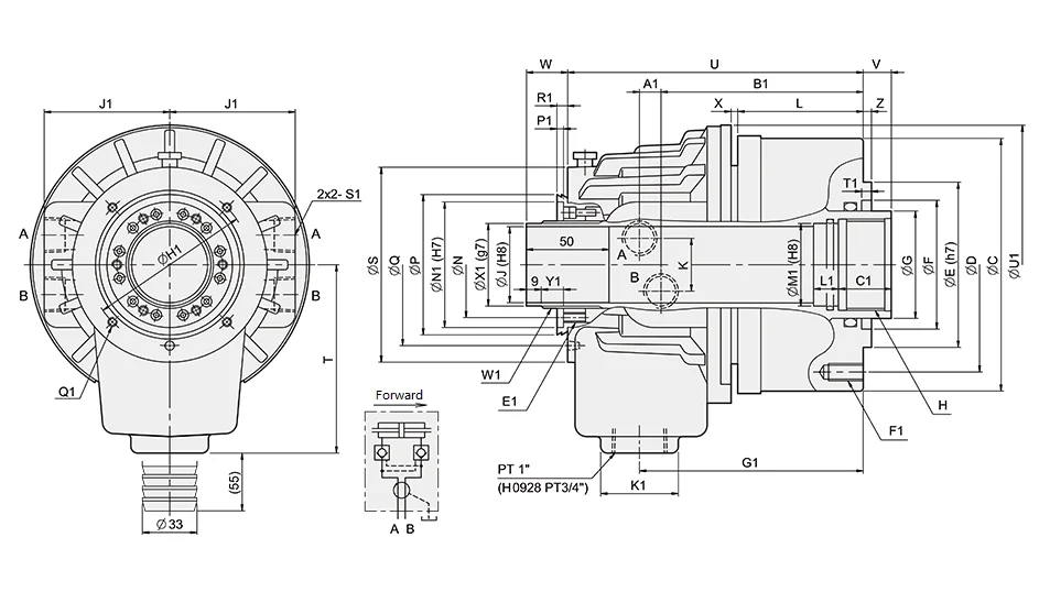 high speed rotary hydraulic cylinder