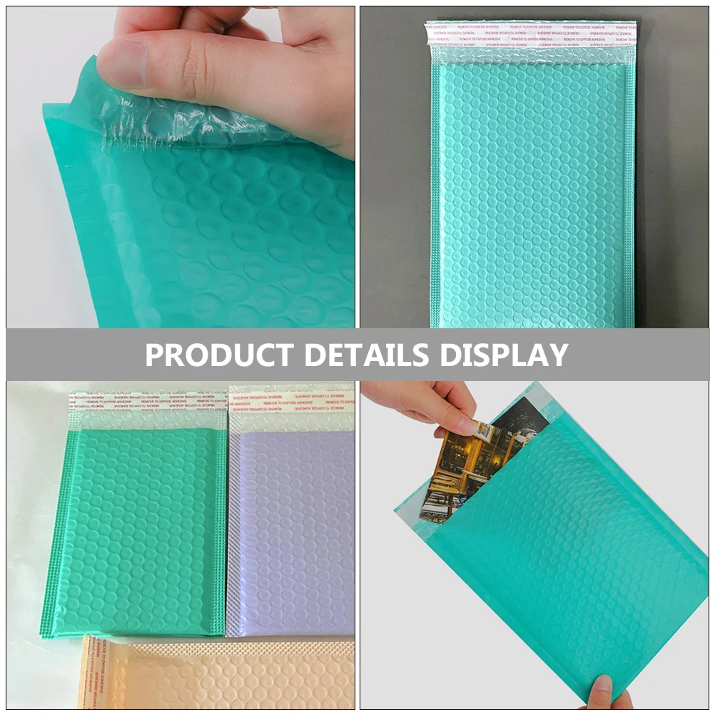 50 قطعة فقاعة الارسال الذاتي الختم أكياس شحن البولي ايثيلين مقاومة للثقب مقاوم للماء خفيفة الوزن لتغليف الأعمال الصغيرة