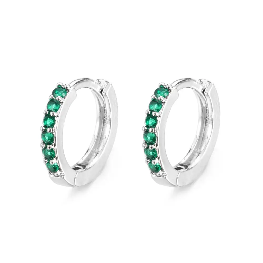 

Tragus Huggie Hoop Earring Daith Conch Snug Body Jewelry Cubic Zirconia CZ Ear Piercing Zircon Ear Stud Colorful CZ Earrings