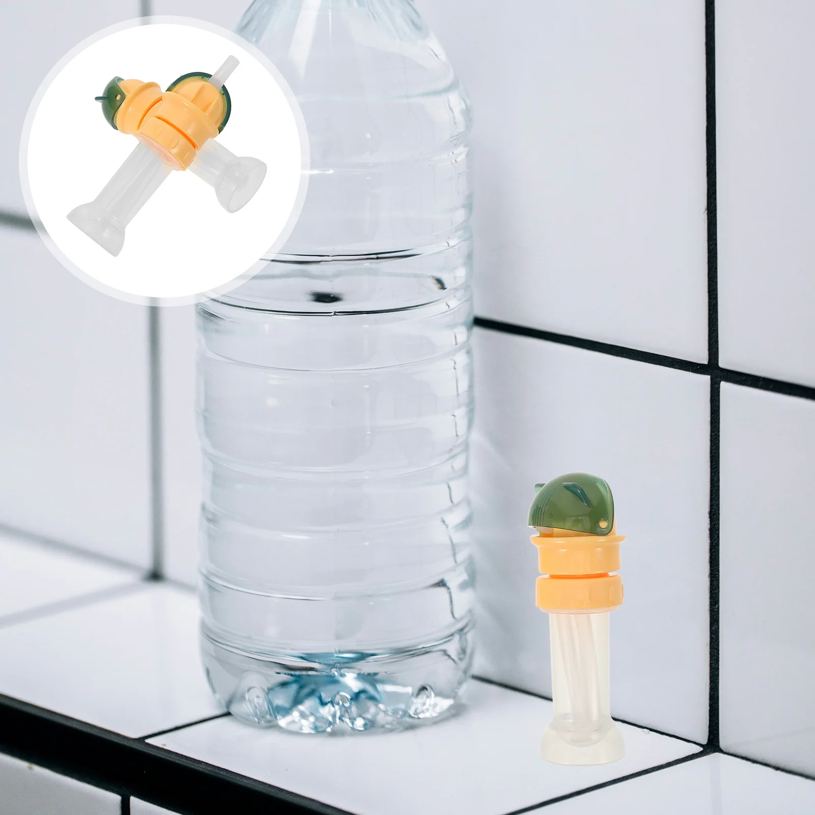 

2Pcs Spill Proof Water Bottle Cap Multipurpose Straw Lid Leak Proof Airtight Cover for Travel Kids Small Bottles Beverage