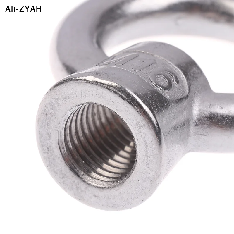 (YY)1Pc 2025 New Stainless Steel 304 Eye Nuts M6 M8 M10 M12 M16 Lifting Rings Marine-Grade Hardware Rigging Hoisting Industrial
