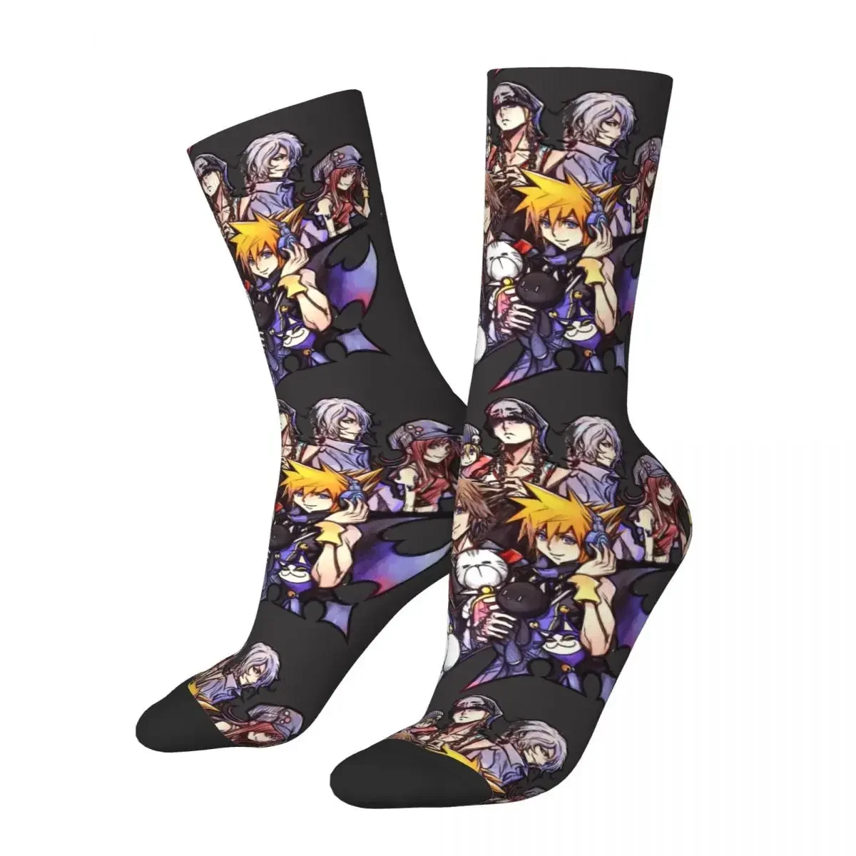 

Retro KH X Twewy Mashup Men's compression Socks Unisex NEO The Ends With You Game Harajuku Crew Sock