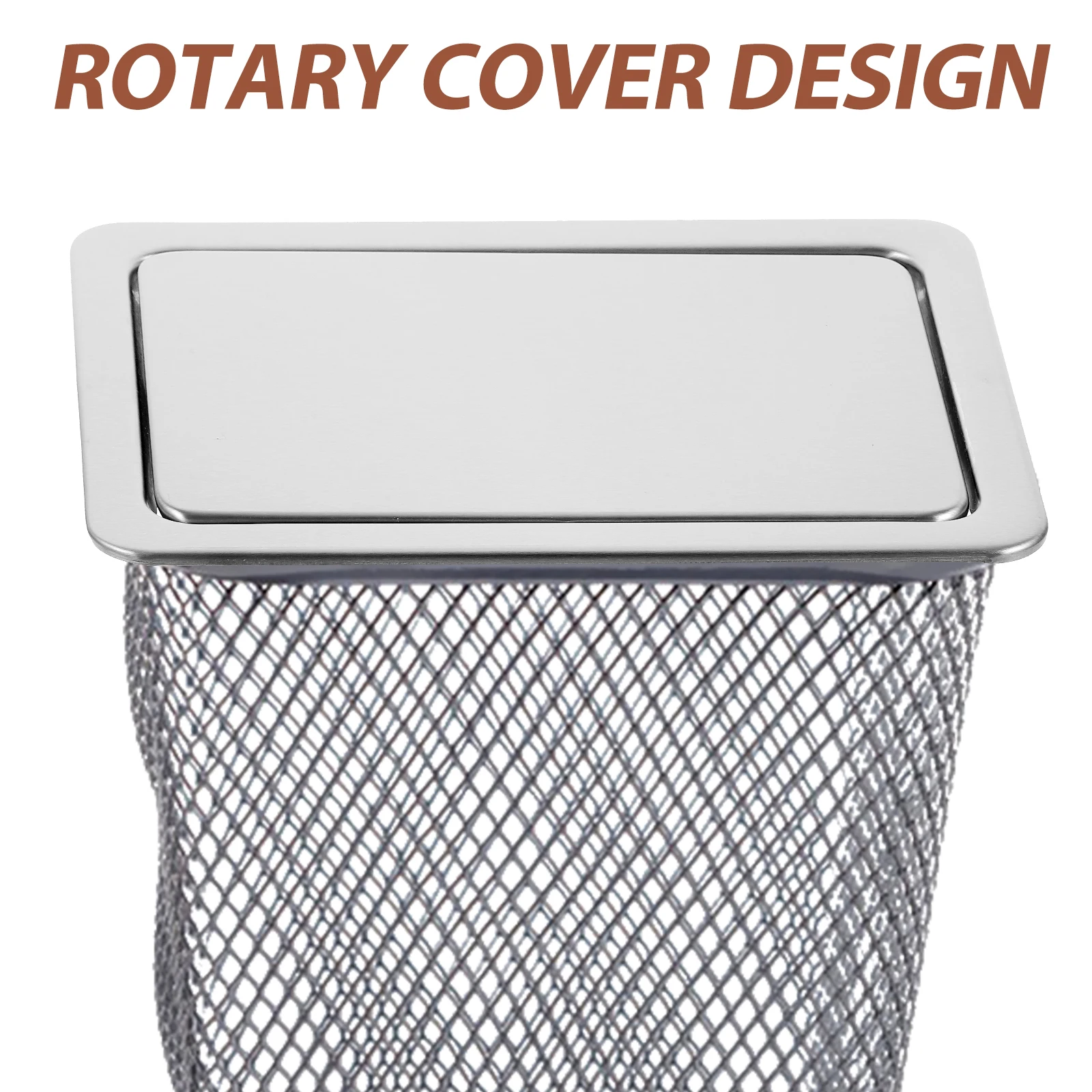 Stainless Steel Trash Can Lid Restaurant Kitchen Flap Small Commercial Cover Garbage 430 Hospital Workbench