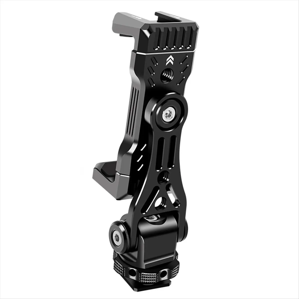 AT33 Phone Holder Cold Shoe Mount 360° Rotatable 1/4 ARRI Hole Vertical Shooting for IPhone for Android DSLR Clamp